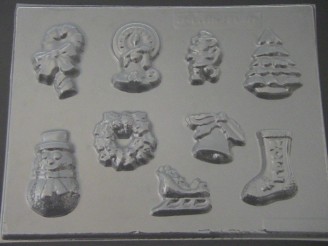 214 Assorted Christmas Holiday Pieces Chocolate Candy Mold
